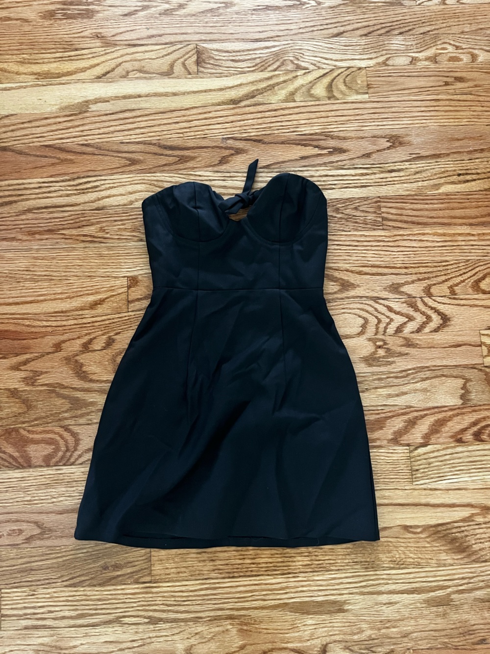 Princess Polly Black Strapless Sweetheart Mini Dress